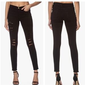 FRAME | Le Skinny de Jeanne Distressed Jeans
